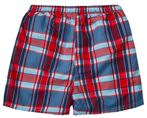 Check Print Plus Size Swim Shorts - UK 46/48